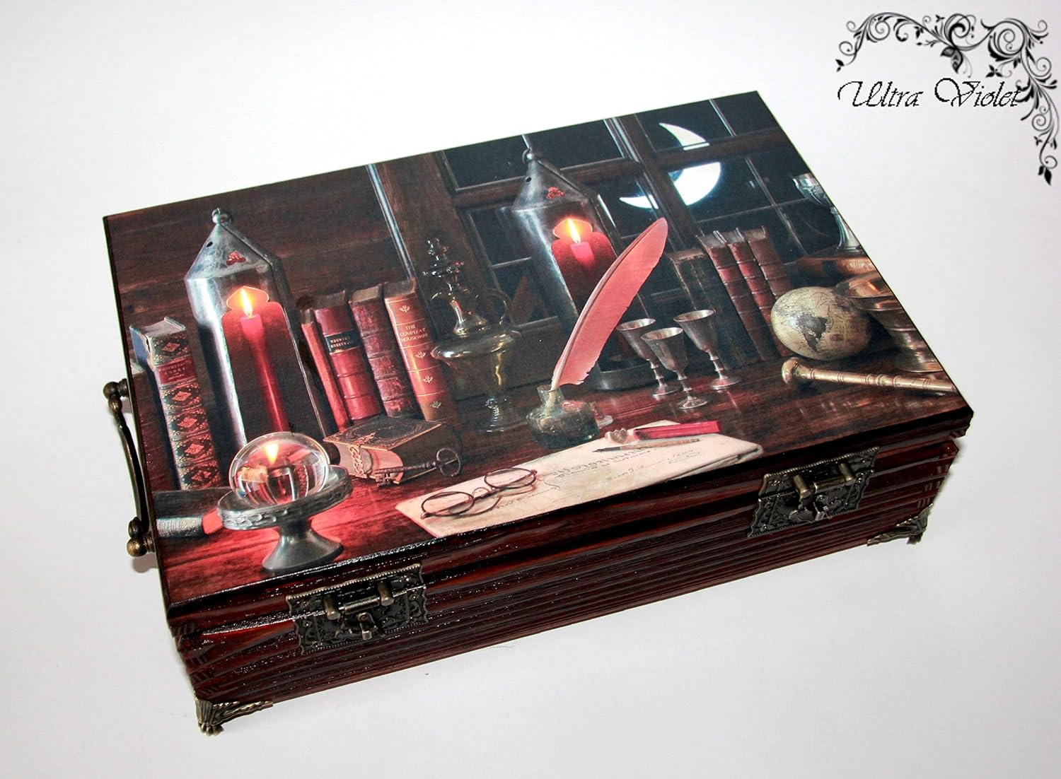 Große Uhrenbox für 8 Uhren, Uhrenschatulle, Uhrenkasten,Uhrenkoffer aus