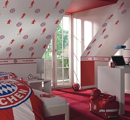 Rasch Tapeten 769906 Vlies Bordüre Rasch FC Bayern München