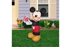 Gemmy Airblown Inflatable Valentine Mickey Mouse, 3.5 ft Tall, Black