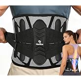 Medilax Back Brace for Lower Back Support, Women &amp; Men, (Black/M) | 4D Knit Breathable Lumbar Belt, Adjustable Brace with Removable Pad, Ergonomic Multi-Layer Support for Back Discomfort
