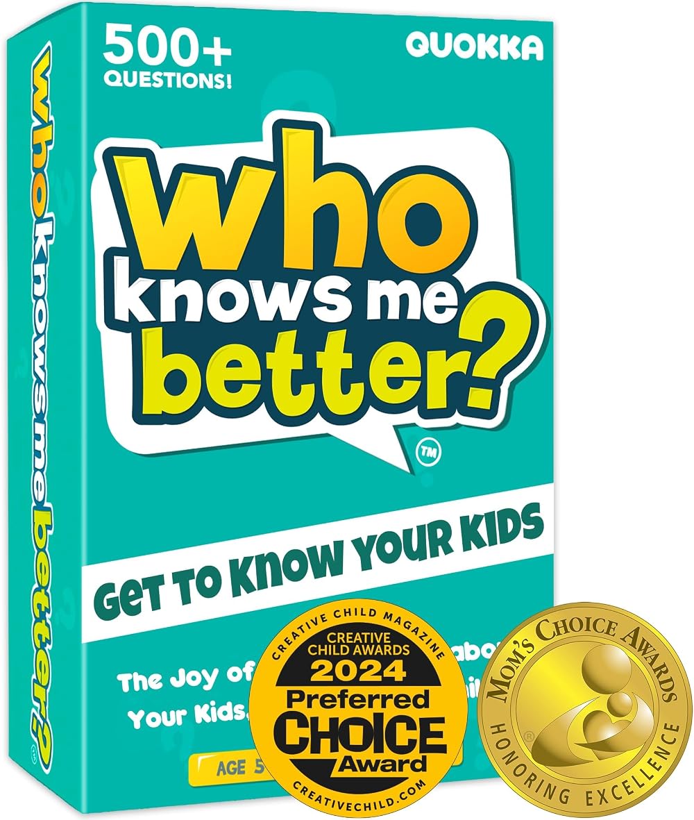 QUOKKA Card Games For Kids Who Knows Me Better Family Quiz