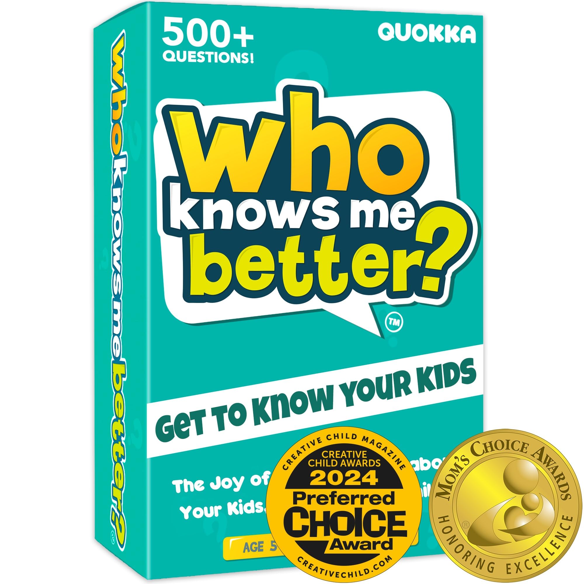 Card Games For Kids - Board Games for 5 - 8 Year Olds - Who Knows Me Better? - Kids & Family Card Quiz by QUOKKA - Fun & Educational Questions for Children & Families