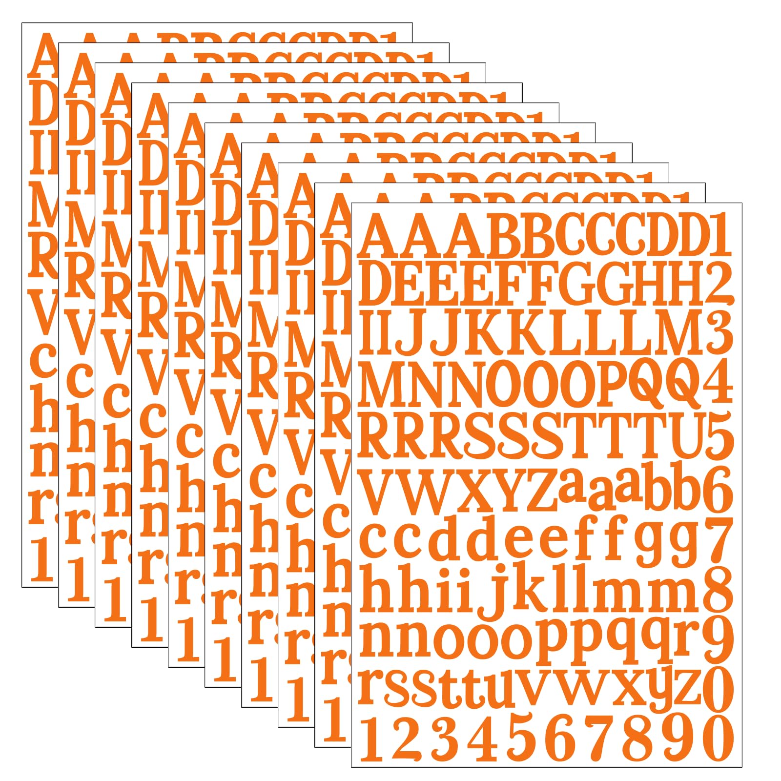 WNYT 1210 pcs 10 Sheets Letter Stickers,Vinyl Self