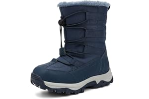 UBFEN Kids Snow Boots for Boys Girls Waterproof Warm Winter Outdoor Activities Shoes Slip Resistant Zipper Closure (Toddler/Little Kid/Big Kid)