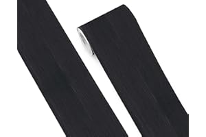 FLFK Wallpaper Border Black Wood Grain Peel and Stick Wall Border Self Adhesive Wallpapers for Living Room Bedroom Kitchen Bathroom 6"x240"