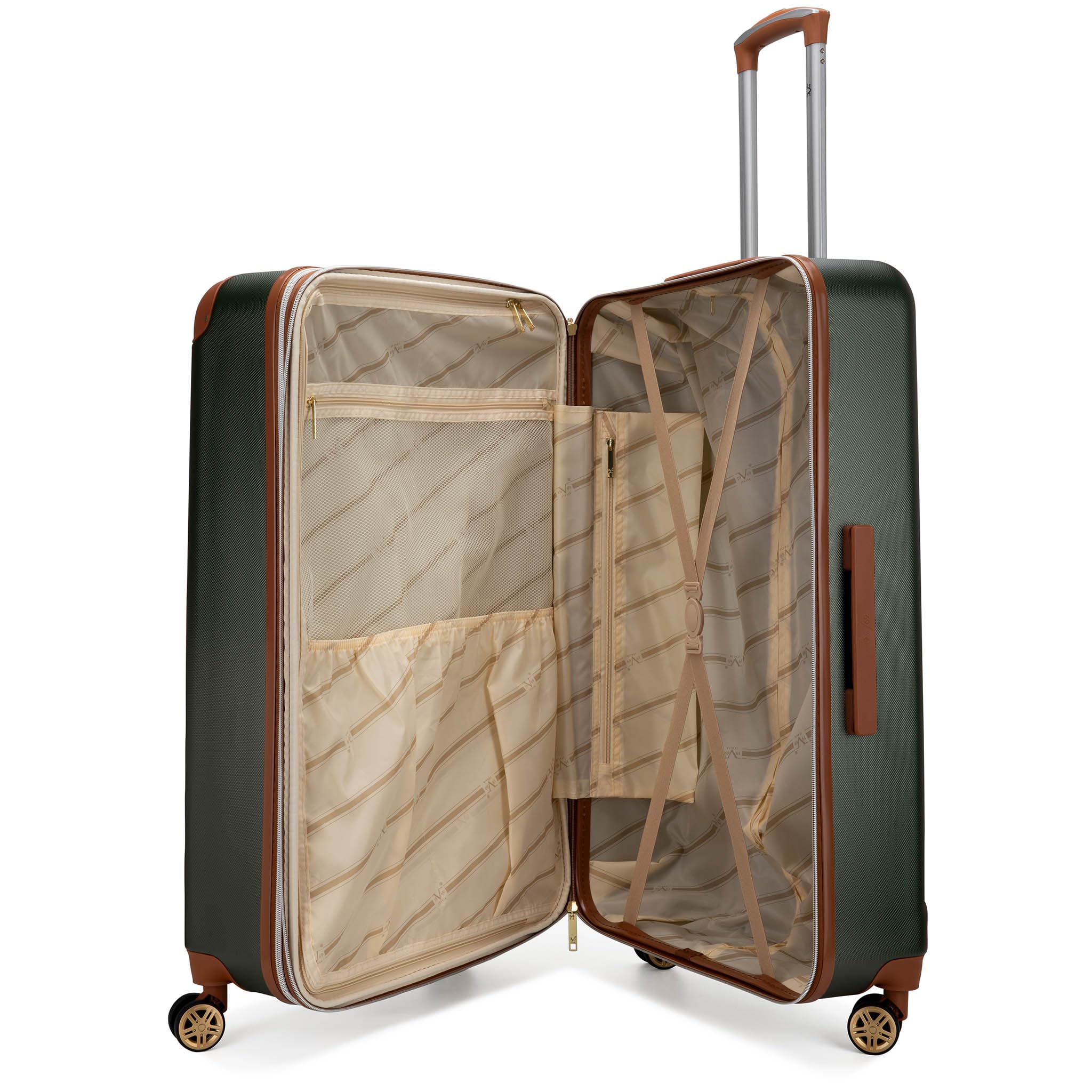 19V69 Italia Vintage 3 Piece Expandable Hard Spinner Luggage Set