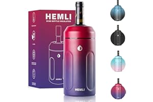 HEMLI Wine Bottle Insulator Sleeve, Wine Chiller, Wine Bottle Chiller, Wine Bottle Cooler, Wine Chiller Sleeve, Wine Cooler Holder, Champagne Bottle Chiller, Wine Gift Ideas for Women