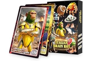 55pcs Italian Brainrot Cards,Funny Brainrot Cards Rot Collection,Brainrot-Gifts,Featuring Characters Liketralalero Tralala &B