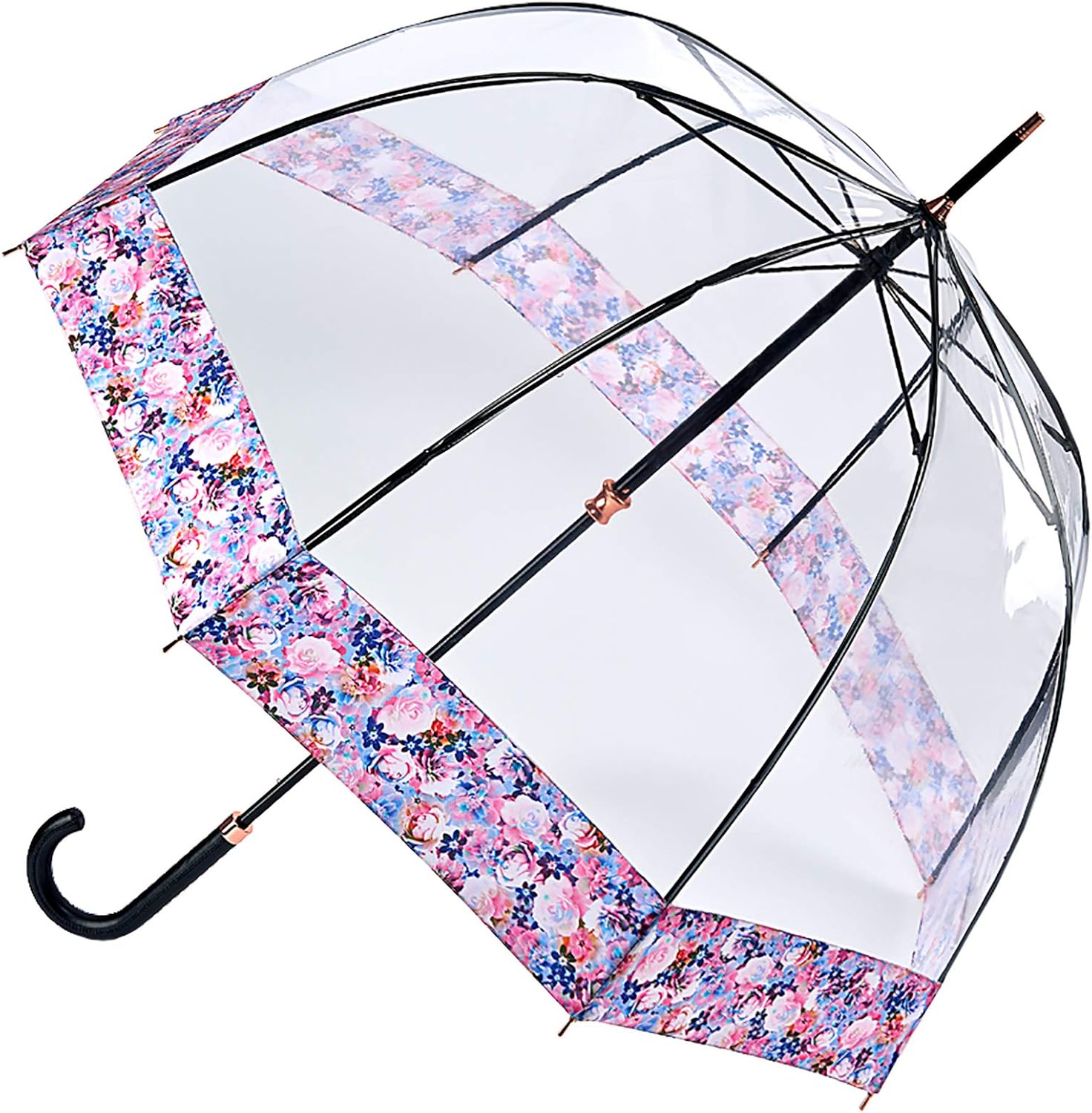 Fulton Birdcage 2 Luxe Digital Blossom Print Umbrella, Multi Coloured