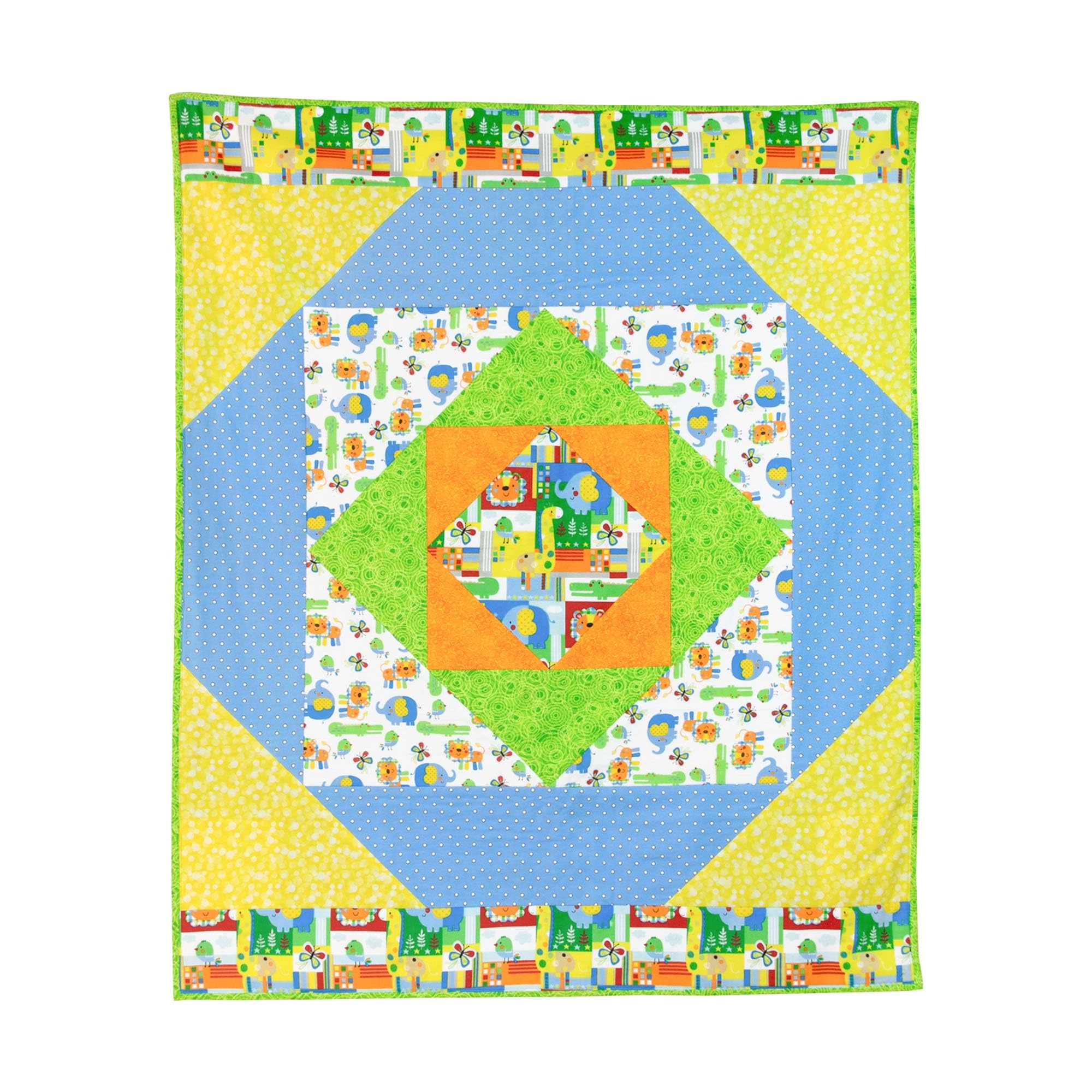 June Tailor Go Express Printed Quilt Blocks on Batting, Multi-Colour, 25.14 x 29.21 x 7.36 cm