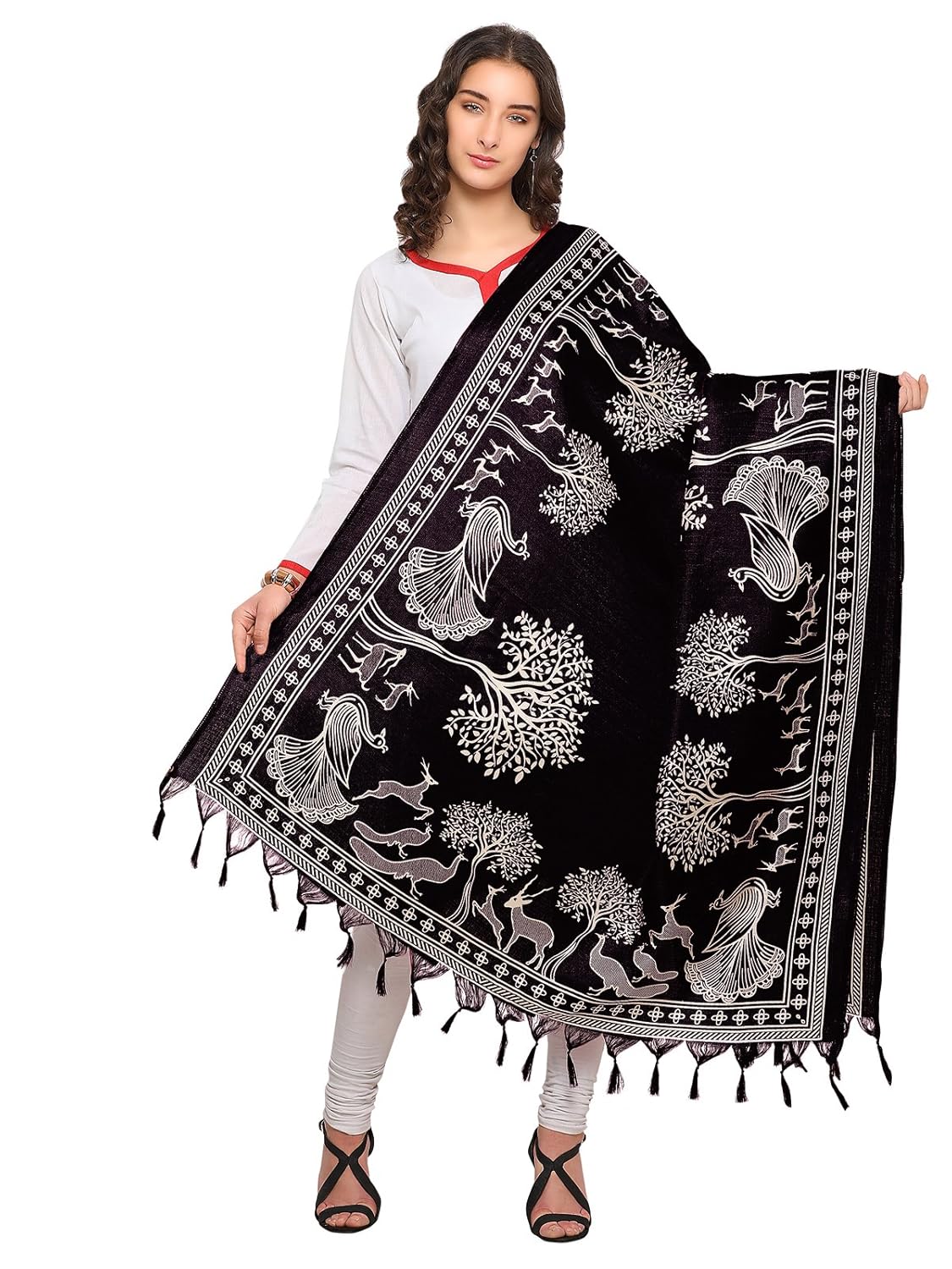 kanchnar women's silk printed dupatta