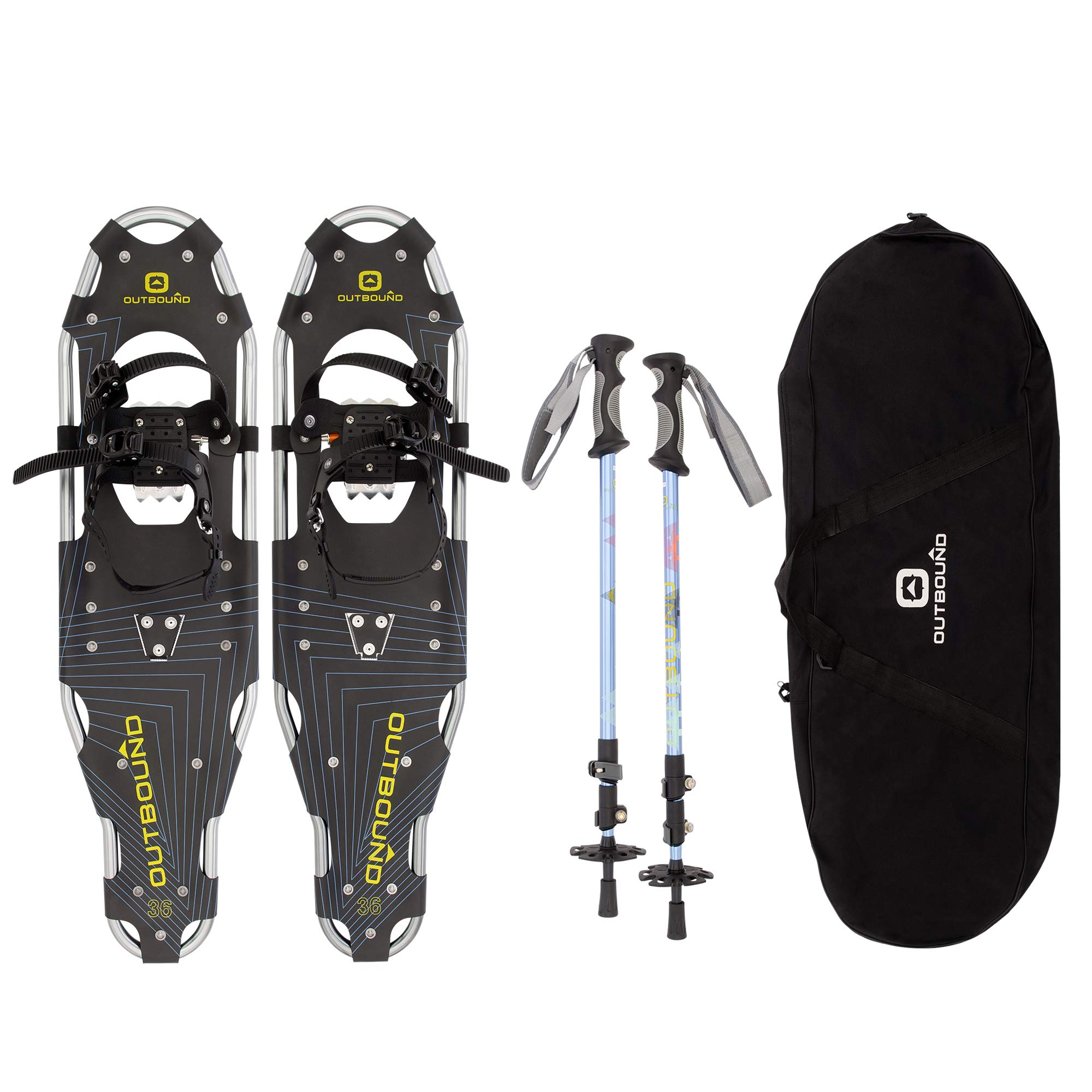OUTBOUND Snowshoes Kit Lightweight Aluminum Snowshoes with Adjustable