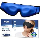 Cooling Gel Eye Mask for Puffy Eyes, Larger Full-Eye Contour Cold Compress | Ice-Cold Gel Therapy, Forehead &amp; Upper Cheek Cooling Relief, Reusable Ice Pack for Eyes, FSA Eligible Items HSA, Black