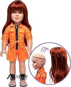 I'm A Girly Fashion Doll Robyn w/ Red Interchangeable Removable Synthetic Wig to Style - Fashionista Model Figure for Kids 8+ Years - 18" Tall