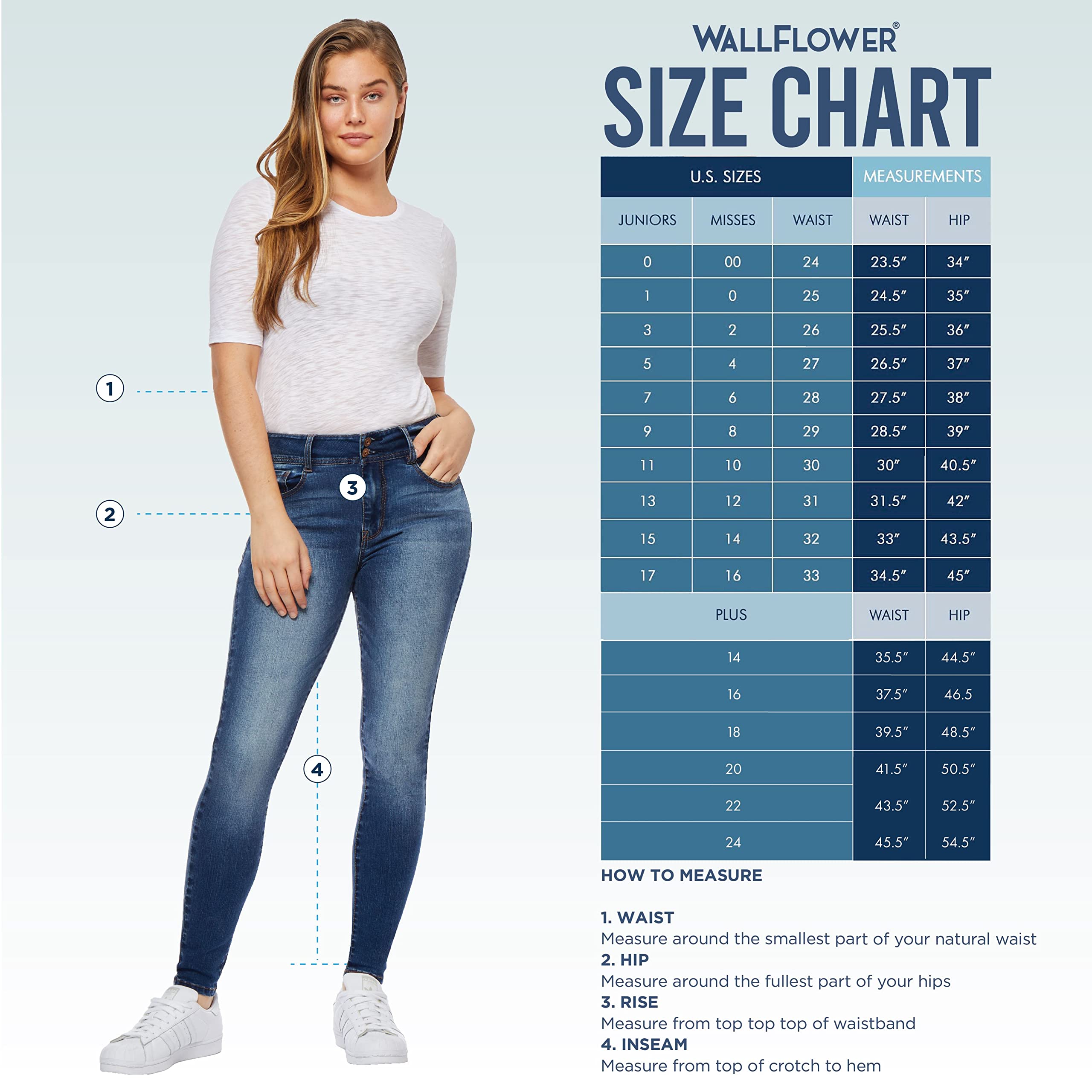 WallFlower Luscious Curvy Bootcut Jeans for Women Mid-Rise Insta Stretch Denim, Size Inclusive Juniors Jeans, Sizes 0 to 24