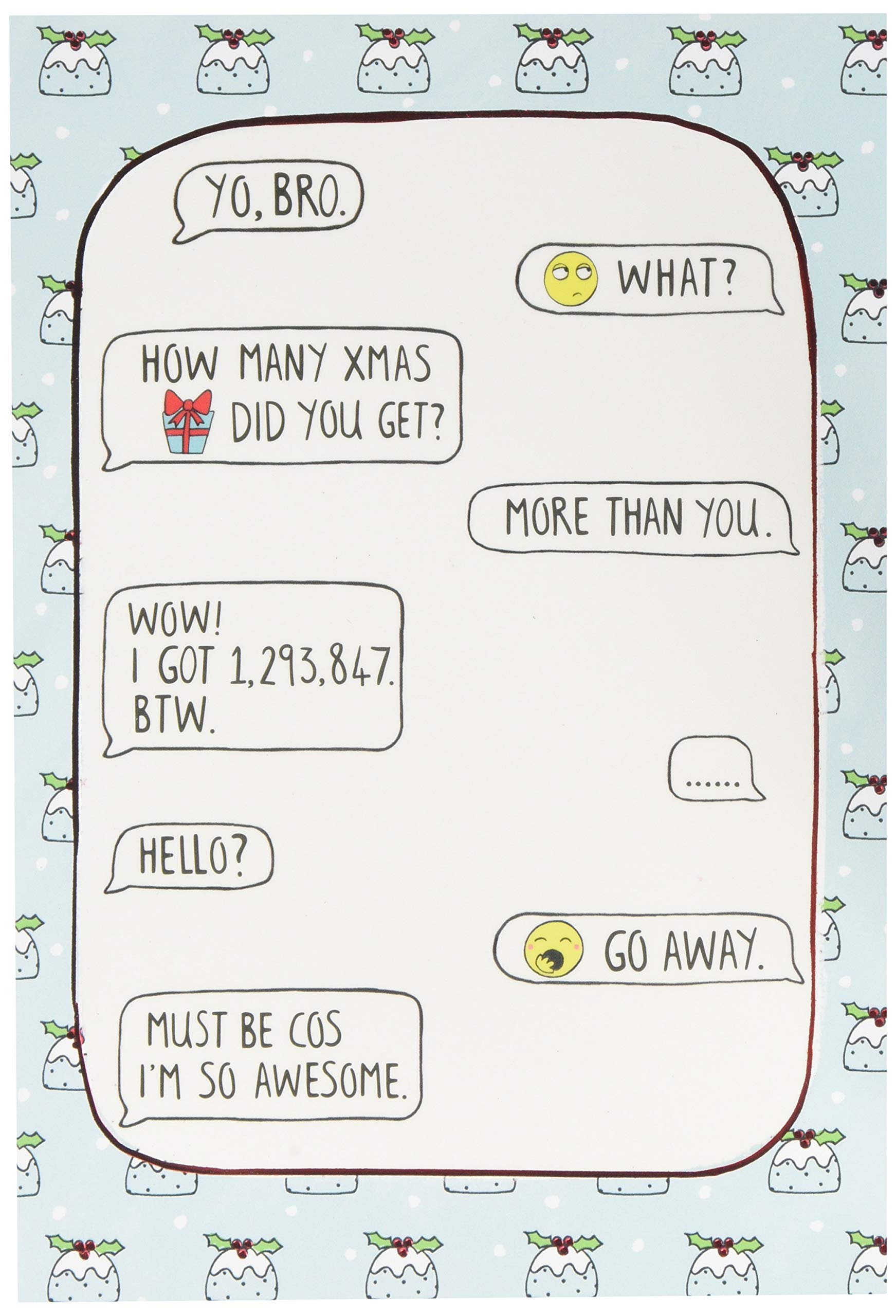 Hallmark 25495512 Medium Funny Christmas Card 'Text'