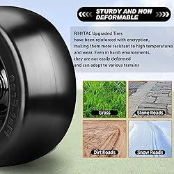 Upgrade 11x6.00-5" Flat Free Tires,2Pcs Solid