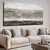 Artexist Canvas Wall Art - Abstract Wall Decor for Living Room - Grey Pictures Black and White Artwork for Walls Posters Aesthetic Office Home Bederoom Decorations 29x58 in