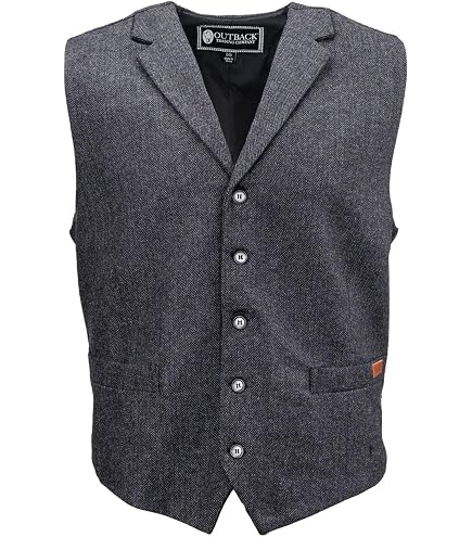 Wyoming Traders Men's Banker's Wool Vest Black Large at Amazon