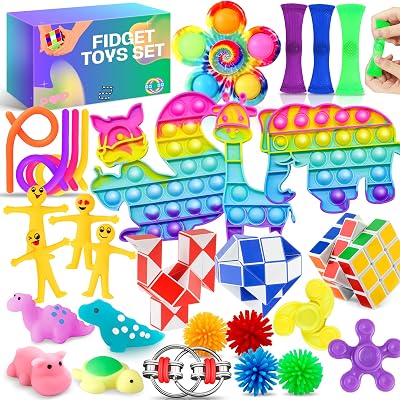 Lubibi Fidget Toys Set 30 Pcs Pack with Box Sensory Stress Relief Toy Christmas