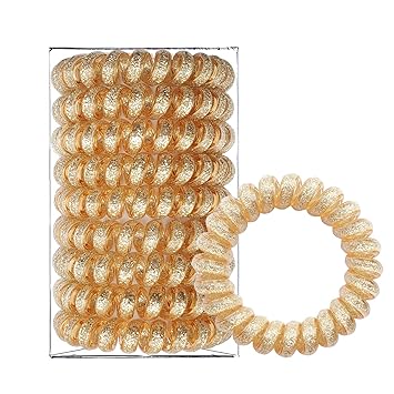 Amazon Com Spiral Hair Ties Coil Hair Ties Phone Cord Clear