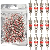 ST Shengtuo 9002/TRC1 Nickel Plated Brass Tire Valve Core for Most Automotive, RV, ATV, Tire Valve Stems Remover Replacement, Length 0.75'',Dia 0.2'', Pack of 100