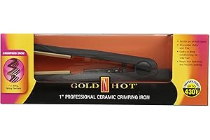 GOLD N HOT Gold N' Hot GH3010 Professional Ceramic Crimping Iron, 1 Inch