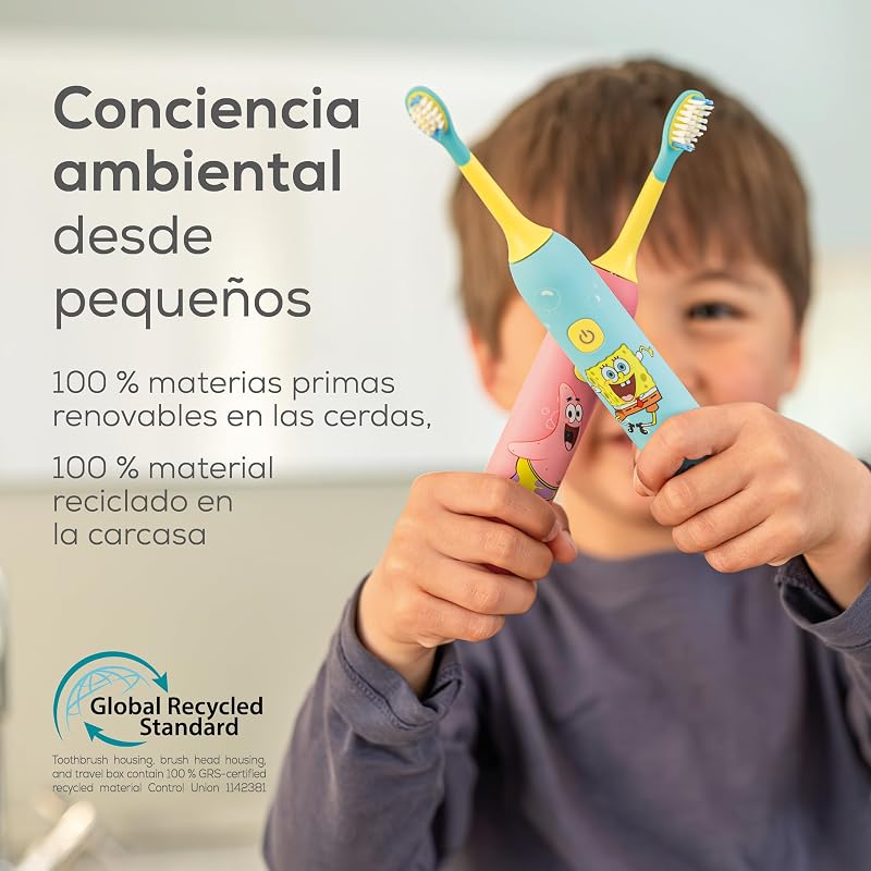 SC 11 Aqua Blue Spongebob Escova de Dentes Elétrica para Crianças