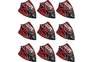 RED DRAGON Hardcore Freestyle Dart Flights- 3 Sets Per Pack (9 Dart Flights in Total)