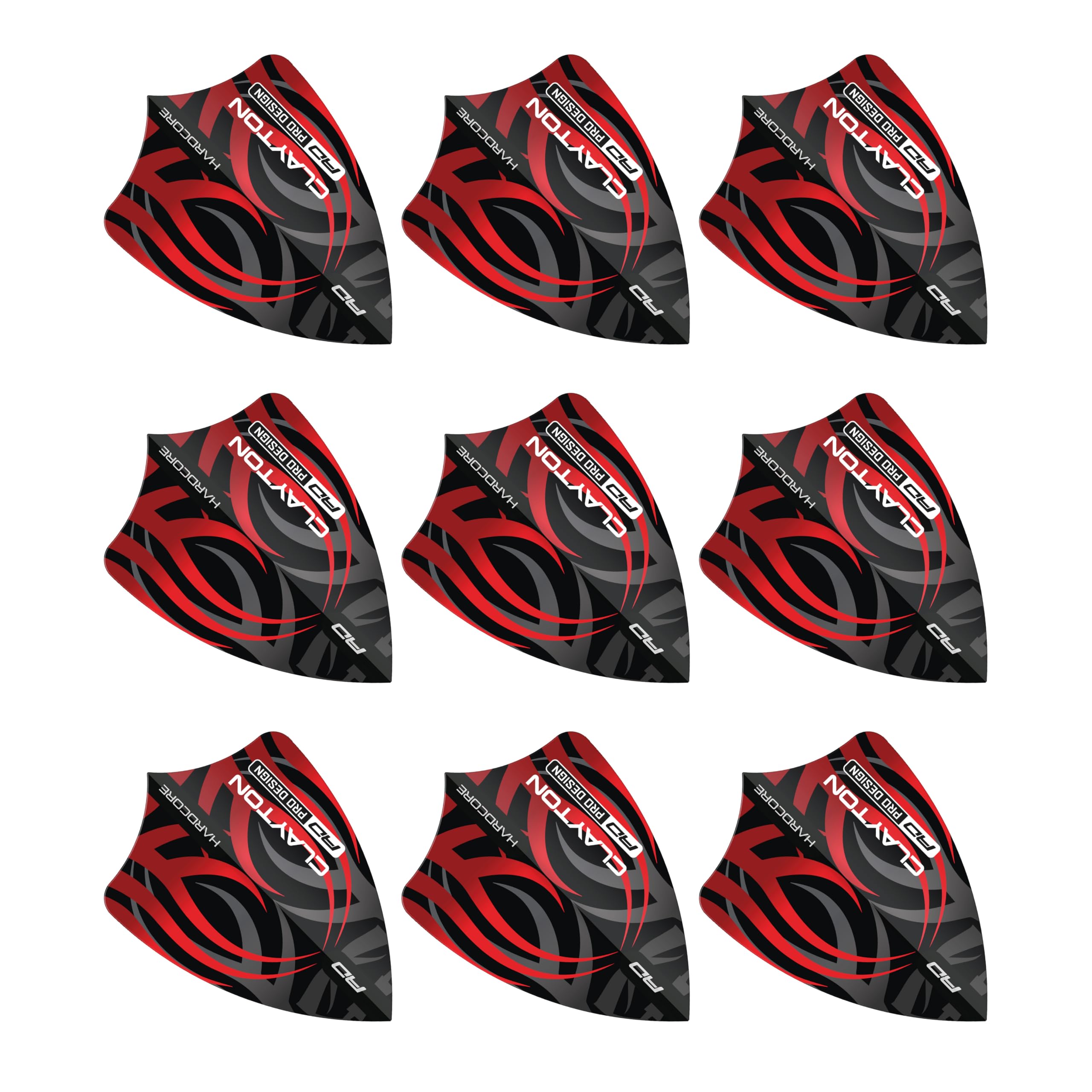 RED DRAGON Hardcore Jonny Clayton Freestyle Dart Flights- 3 Sets Per Pack (9 Dart Flights in total) โ image 1