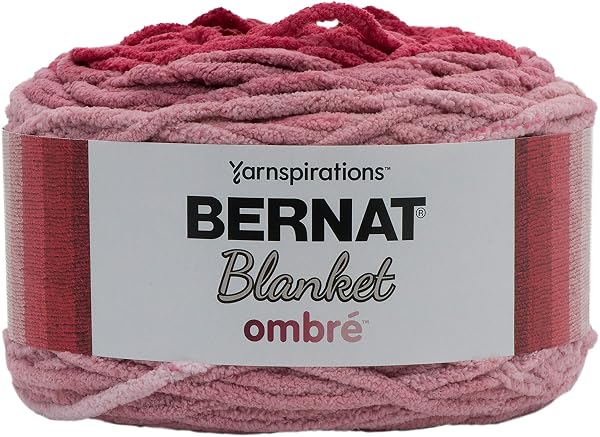 BERNAT BLANKET YARN, BURGUNDY OMBRE