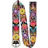 RAYMIS Embroidered Flower Belt for Women - Mexican Style Floral Belt