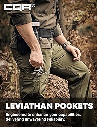 CQR Men's Military Cargo Pants, Water Resistant