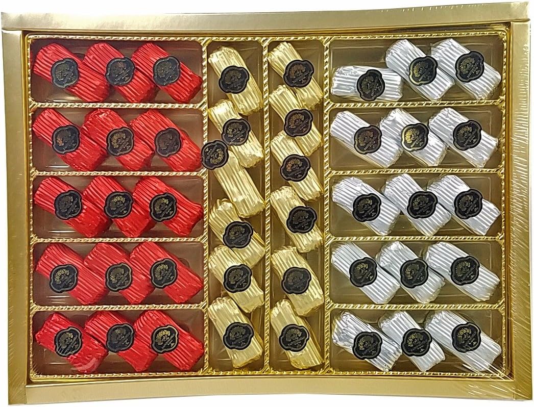Turkish delights Chocolate with Pistachio (42 Pcs/18 Oz/1.2 Lbs) - (Oglu) Turkish Delight Chocolate Gift Box 18 Oz (1.2 Lbs, 40 Pcs)