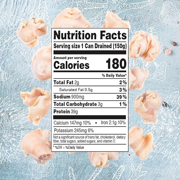 ROLAND FOODS WHOLE BABY CONCH IN WATER, SPECIALTY IMPORTED FOOD, 15-OUNCE CAN