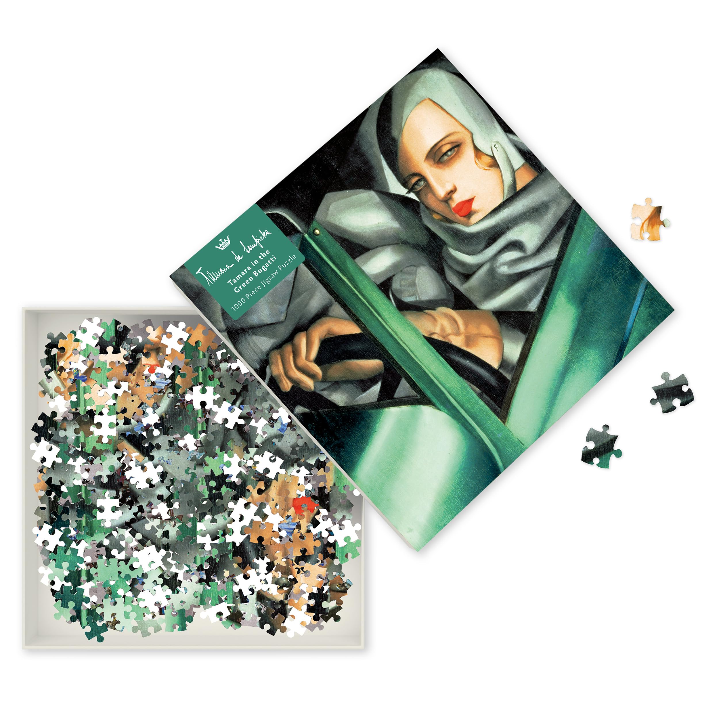 Adult Jigsaw Puzzle Tamara de Lempicka: Tamara in the Green Bugatti, 1929: 1000-piece Jigsaw Puzzles
