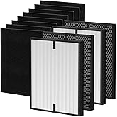 12 Pack 3000 Replacement Air Filters Compatible With Air Doctor 3000, 3000m, 3000pro Air Puri-Fier, includes 2 Premium Air Replacement Filters + 2 Activated Carbon Filters + 8 Pre-Filter