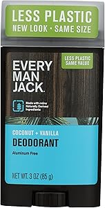 Every Man Jack Coconut Vanilla Deodorant, 3 Ounce