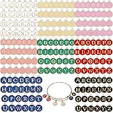 Bucherry 208 Pcs Letter Metal Charms for Jewelry Making Mix Initial Double Side Charms for DIY Bracelet Necklace Making