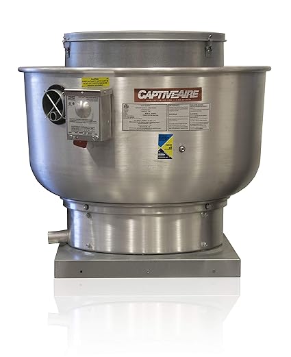 Restaurant Canopy Hood Grease Rated Exhaust Fan Belt Drive Centrifugal Upblast Exhaust Fan 24 34 Fan Base 10 Hp 208 Volt Three Phase Motor 2000