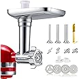 Stainless Steel Meat Grinder Attachments for KitchenAid Stand Mixers, Meat Grinder, Sausage Maker, Sausage Stuffer, Perfect S