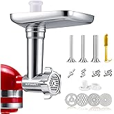 Stainless Steel Meat Grinder Attachments for KitchenAid Stand Mixers, Meat Grinder, Sausage Maker, Sausage Stuffer, Perfect S