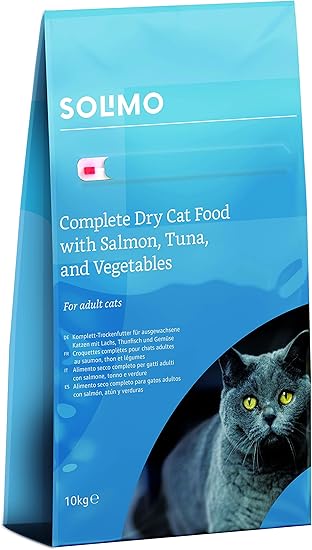 Marque Amazon Solimo Croquettes Completes Pour Chats Adultes Au Saumon Thon Et Legumes 1 Pack De 10kg Amazon Fr Animalerie