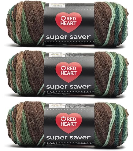 Laine Red Heart Super Saver - Fil Papaye Pour Effets De Couleur, Acrylique 5 Oz, Idéal Pour Tricot Facile