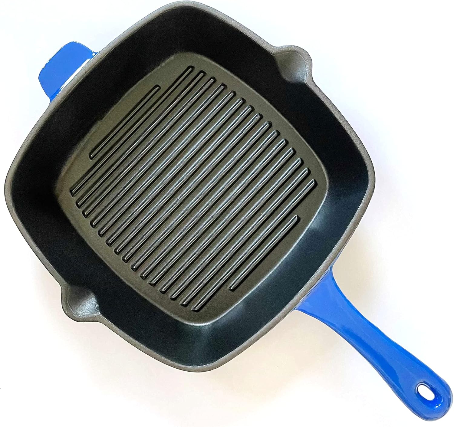 Professional Square Cast Iron Griddle Pan - 25cm - Non-Stick Cast Iron Pan, Pre-Seasoned Skillet Pan - by Jean Patrique