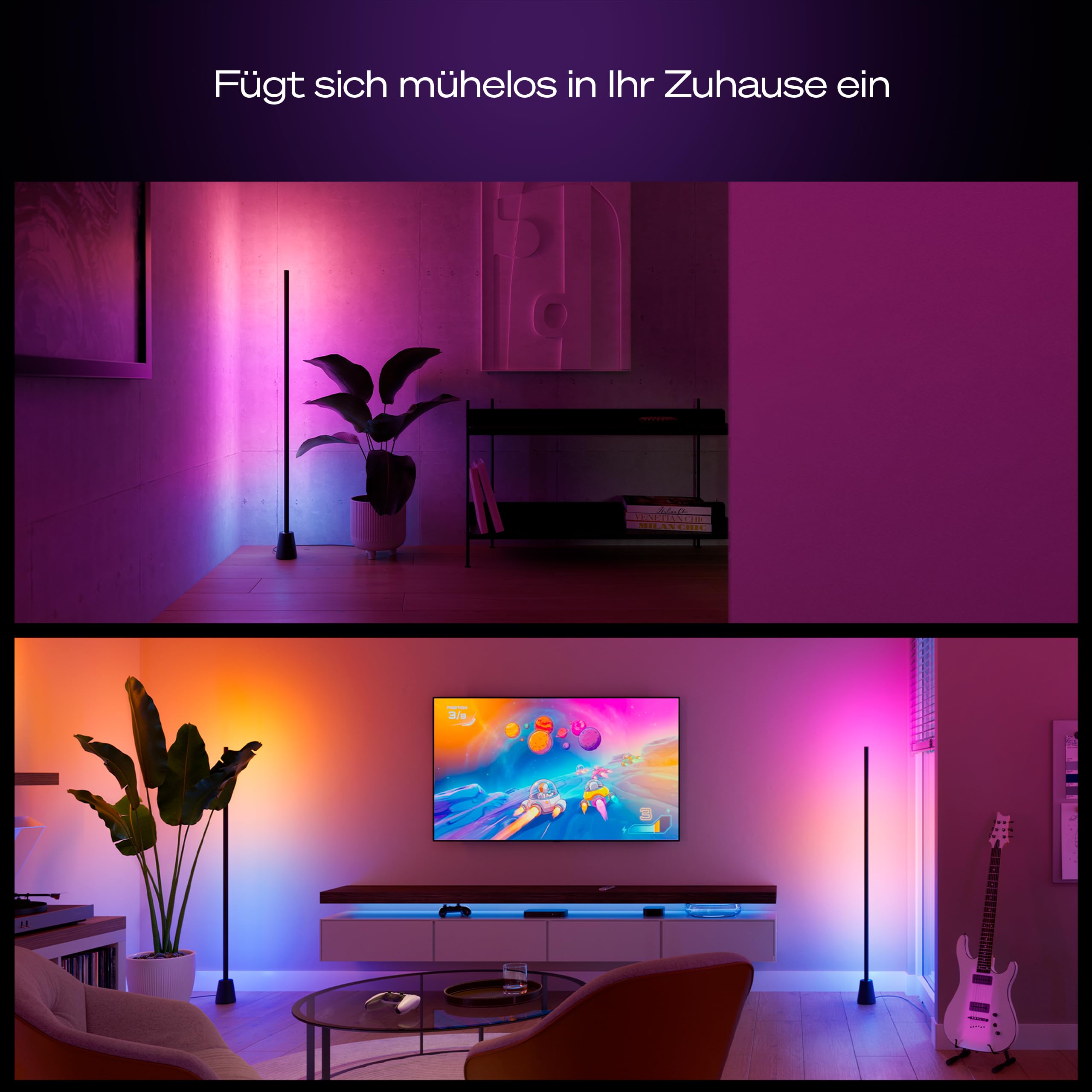 Philips Hue Play Stehleuchte, RGBWWIC LED, 122 cm, Mehrfarbige Farbverläufe, Smart Lighting, Alexa, Google Home, Apple Home, TV-Synchronisation erfordert Hue Bridge und Sync Box (separat erhältlich) 5