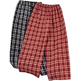 SHENHE Women's 2 Pack Plaid Lounge Pants Elastic Waist Low Rise Pajama Bottoms Pj Pants