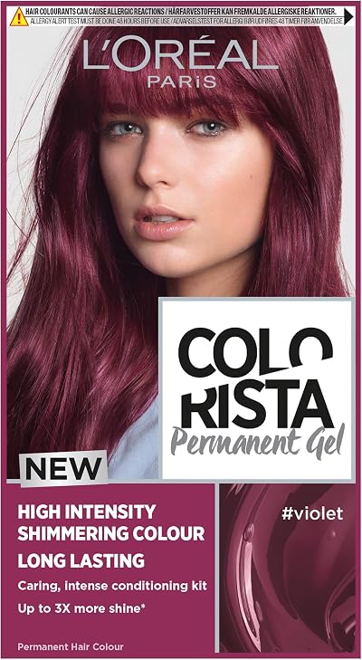 L'Oréal Colorista Permanent Gel Hair Dye Violet 3x Shine At-Home Colour