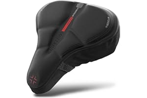 WITTKOP Bike Seat Cushion Made of Comfy Memory Foam I Bike seat Cover for Men & Women with Ergonomic 3-Zone-Concept I Bike Sa