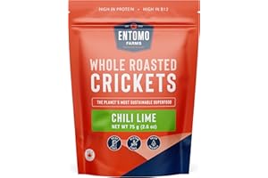Seasoned Whole Roasted Crickets (Chili Lime Flavored Crickets)